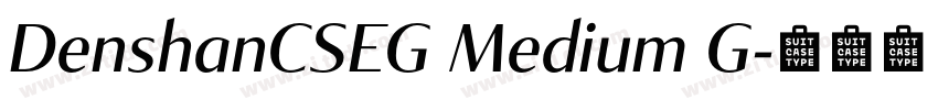 DenshanCSEG Medium G字体转换 DenshanCSEG Medium G字体转换